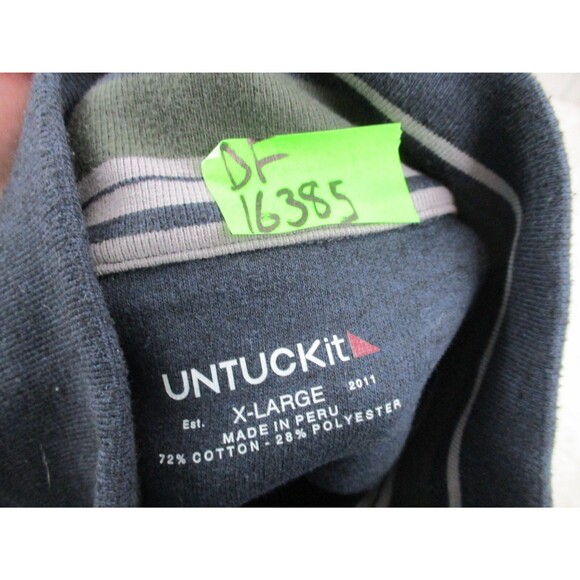UNTUCKit Men's Dark Blue Zip Up Sweater - Picture 10 of 10